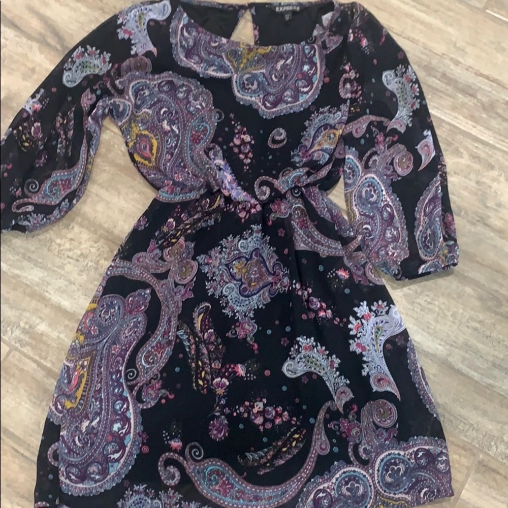 Purple and black dress